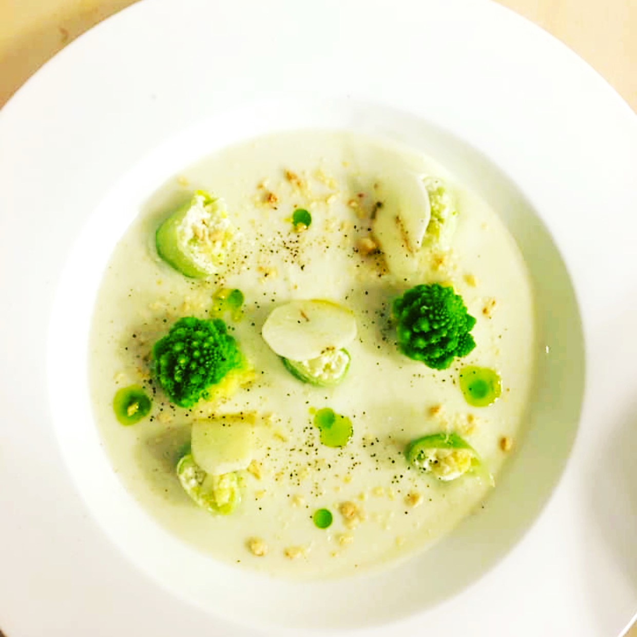 ricetta crema di broccoletti con mandorle e porro di paolo silvegni